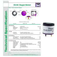 O2-A2 for Alphasense Oxygen Sensor Oxygen Battery Oxygen Sensor Measurement Range (%): 0-30