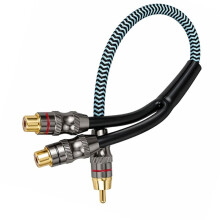 Auto Audio Versterker Subwoofer Audio Kabel Mannelijk Naar Vrouwelijk RCA Plug Audio Kabel 1 Mannelijk Naar 2 Vrouwelijk