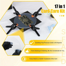Card Care Clean Kit,17-in-1 Card Cleaning and Polishing Restoration Kit, Trading Card Cleaning Kit Set