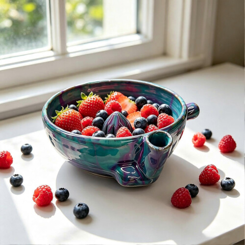 Obstwaschschale mit Abflusslöchern, rustikaler Obstwaschkorb 1