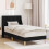 VidaXL vidaXL Bed Frame with Headboard Black 90 x 190 cm Fabric 1
