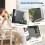 183 x 181cm Portable Privacy Screen, with Wheels - Dark Grey 6