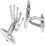 Gemelli con design a corona, 2 paia, bottoni per camicia in argento 4