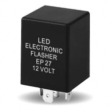 EP27 LED Flasher Relay, 5-Pin Electronic Turn Signal Relay compatible with Fia LED Indicators