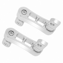 Adjustable Motorcycle Passenger Footpegs with Highway Pegs, Male Mount Foot Peg Clamp Support Extensions Bracket