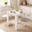 Homcom HOMCOM Square Dining Table, Kitchen Table with White Wood Effect 2