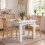 Homcom HOMCOM Square Dining Table, Kitchen Table with White Wood Effect 7