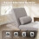Adjustable Back Futon Sofa Chair - Grey 7