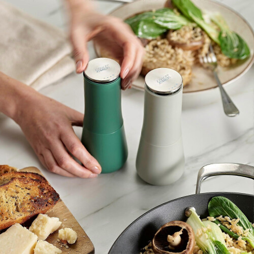 Non-spill Salt & Pepper Mill Set, Refillable, Ceramic Grinding, Adjustable Grind, Top Grinding for Less Mess 2