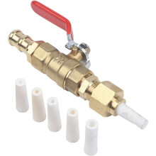 Sandblaster Replacement Parts with Brass Valve+5pcs Nozzle,Sandblaster Components,Sandblaster Valve Connector Kit