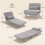 Adjustable Back Futon Sofa Chair - Grey 5