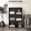 Six-Cube Bookcase - Black Wood Effect 7