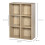 Six-Cube Bookcase - Oak Wood Effect 5