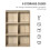 Six-Cube Bookcase - Oak Wood Effect 7