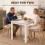 Homcom HOMCOM Square Dining Table, Kitchen Table with White Wood Effect 4