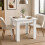 Homcom HOMCOM Square Dining Table, Kitchen Table with White Wood Effect 8
