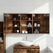 vidaXL Badezimmerschrank-Set 3 stk. 140 x 14,5 x 70 cm Holzwerkstoff
