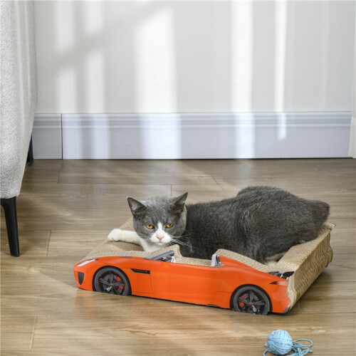 2 in 1 Cat Scratching Board with Catnip, Car-shaped 2