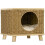 Elevated Design Wicker Cat House with Washable Cushion, Light Brown 1