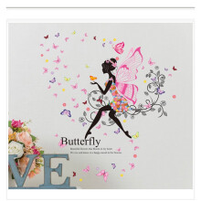 (Wing)Cute Diy Lovely Girl Art Wall Stickers For Kids Rooms Pvc Wall Decals Home Decor