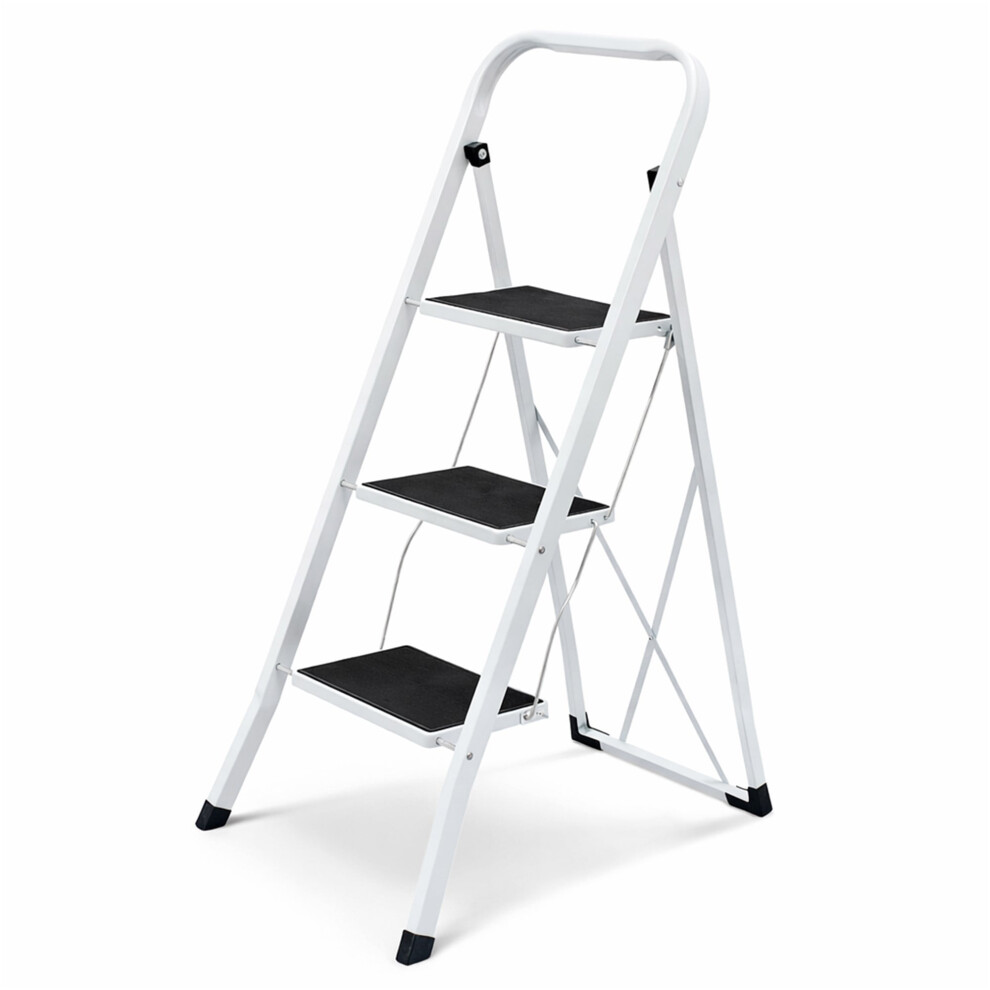 Photos - Ladder Oypla Foldable 3 Step  Stepladder Non Slip Tread Safety Steel OYP3397 