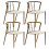 Homcom Sillas de Comedor Marrón 51 x 51 x 71 cm 1