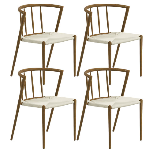 Homcom Sillas de Comedor Marrón 51 x 51 x 71 cm