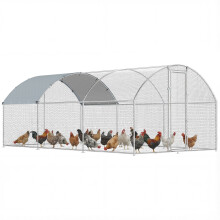 Gallinero para Exterior Gris 280 x 510 x 190 cm