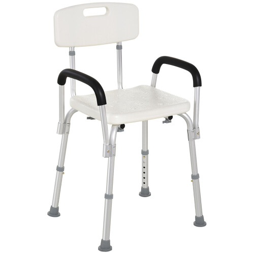 Homcom Silla de Ducha Blanco 47 x 50 x 87 cm