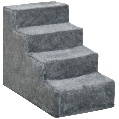 PawHut Escalera para Perro Gris 60 x 35 x 44 cm
