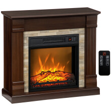 Chimenea Eléctrica Marrón 80 x 21.6 x 67.8 cm