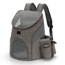 (Grey, S) Breathable Foldable Puppy Shoulder Carrier Compact Space-Saving for Vet Visits
