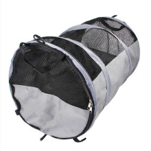 (GREY, S) Sac de voyage MIMIGO Tube&Kennel&Shelter pour voiture - Léger, sécurisé, anti-griffes, durable et lavable