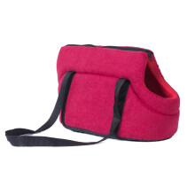 (Red, Small size) Borsa trasportino per animali domestici leggera, portatile con cerniera, resistente, universale e moderna, ideale per i viaggi.