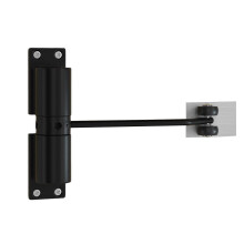 (Black) Black Automatic Aluminum Alloy Door Closing System Adjustable Tension Lightweight for Home