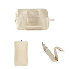 (S, beige strap pillow) Borsa a tracolla portatile per gatti, chihuahua, yorkshire, cuccioli e cani di piccola taglia.