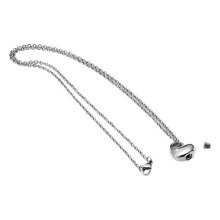 (Steel color) Urne funéraire médaillon en forme de cœur, coffret à bijoux commémoratif pour crémation, cercueil noir, usage quotidien