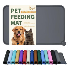 Reopet Silicone Pet Feeding Mat - Waterproof & Non-Slip Dog Cat Placemat | High Raised Edges Prevent Food & Water Spills to Protect Floors