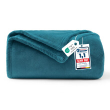 WAVVE Teal Throw Fleece Blanket Sofa Throw 4ft x 5ft - Fluffy Soft Warm Versatile Blanket for Sofa/Couch/Bed Throw/Single Size, 130x150 cm