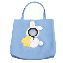 (Rabbit, XL) Borsa a mano portatile in tela con design multicolore di animali per cani e gatti.