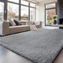 Sour Lemon Large Rugs Living Room 160x230cm, Grey Shaggy Rugs for Bedroom | Extra Large Washable Anti Slip Shaggy Soft Area Rug