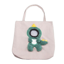 (Dinosaur, L) Borsa a mano portatile in tela con design multicolore di animali per cani e gatti.