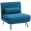 Single Linen-Look Sleeper Chair - Blue 1