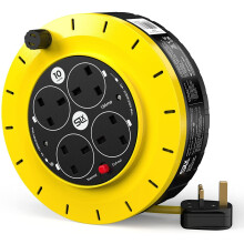 SLx Cable Extension Lead 10m, 4 Socket Easy-Wind Cassette Reel