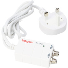 12 V Fully Screened Power Supply with Mains Plug Labgear PSUFC 300 mAh - White
