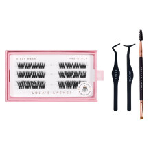 Lola's Lashes Pre-glued Lashes | Bold Definition 3 Row Starter Kit | Pre-Glued Lashes | Easy Application | Application Tools Included