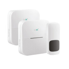 Twin Wireless Doorbell Plug-in & Battery 1 Transmitter + 2 Receivers 300M Range
