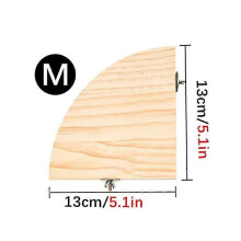 (13cm) Elevated Wooden Perch Platform for Hamster Gerbil Rat Small Pet Cage Accessory