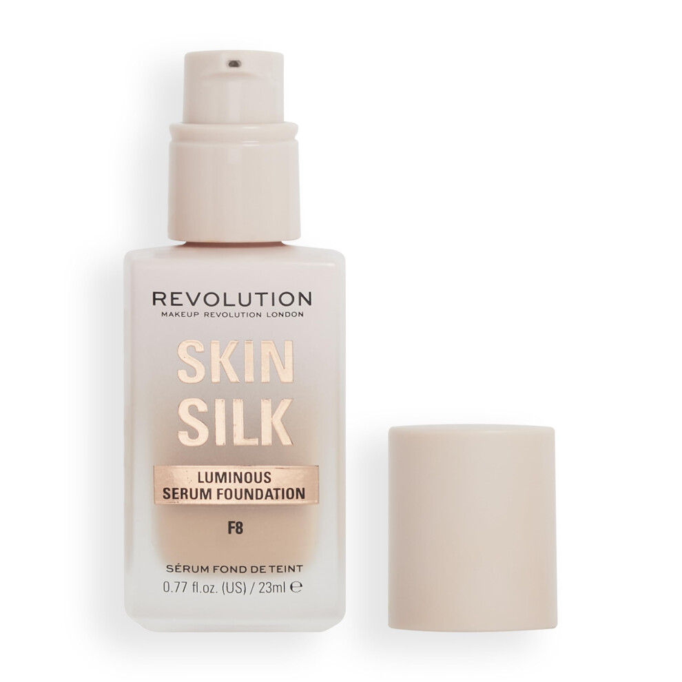 Revolution Beauty London Revolution Skin Silk Radiant Satin Serum Foundation, F8c Medium Skin Tones | Buildable Coverage, Hydrating Hyaluronic Acid For A Natural Finish - Image 8