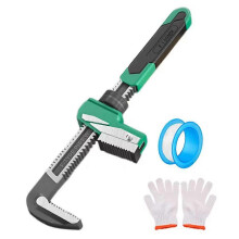(130Mm) Jeu de clés réglables ergonomiques à mâchoires larges 80 mm et 130 mm pour usage domestique et professionnel